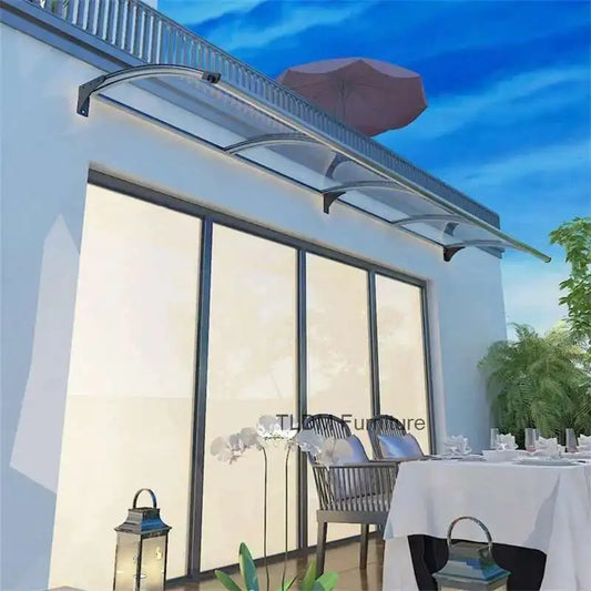 Outdoor Courtyard Rainproof Gazebos Aluminum Alloy Rain Awning