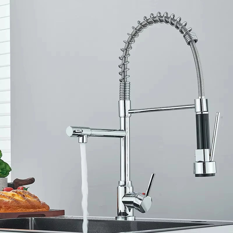 Black Sink Faucet Pull-Out Cold Water Mixing Faucet