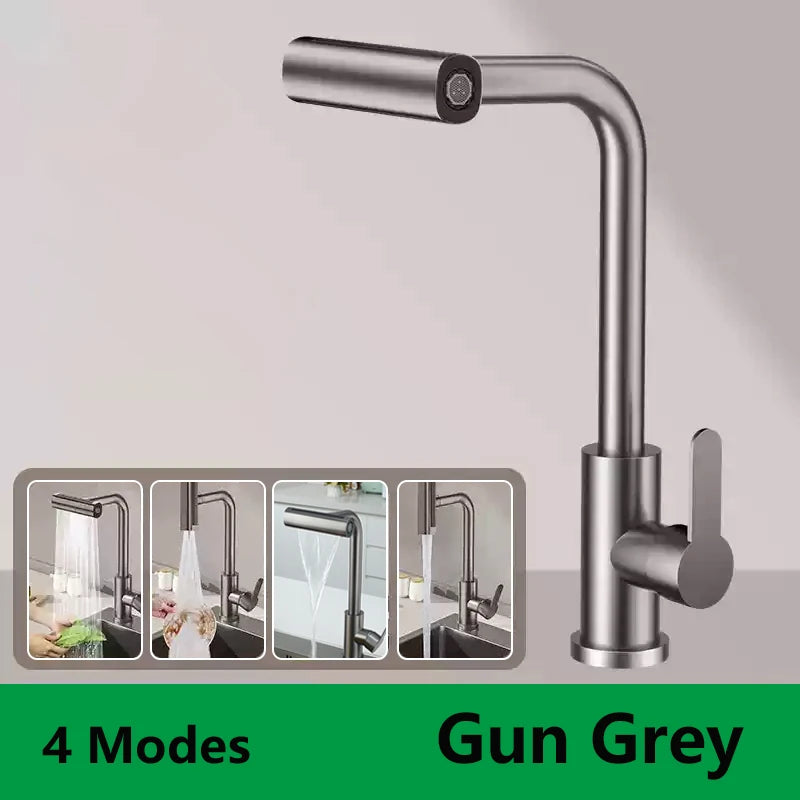 Pull-Out Flying Rain Waterfall Faucet Cold Faucet 304