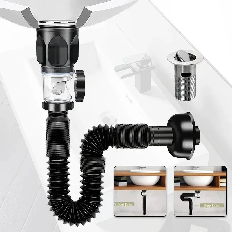 1pc Washbasin Drain Pipe Insect Proof Odor Proof