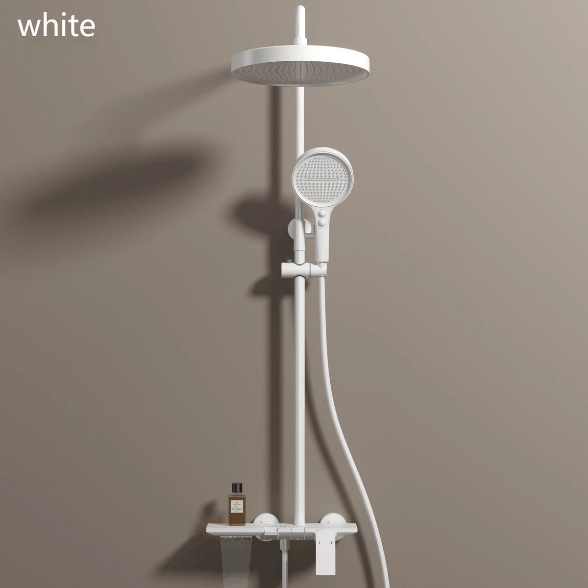 Brushed Rose Gold Piano Bathroom Shower Brass Cold