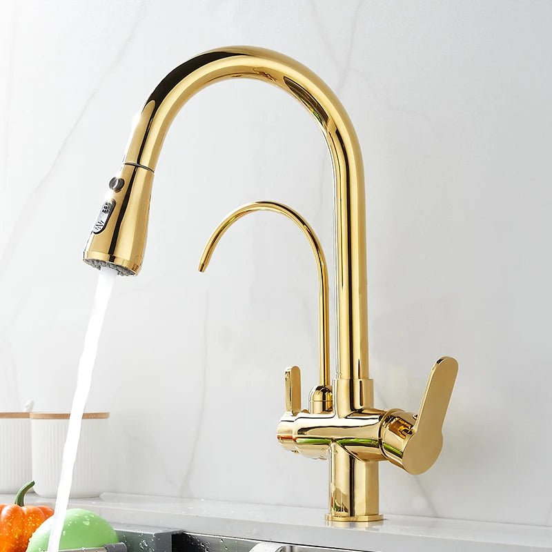 Pull Out Filter Sink Faucets Pull Down Cold
