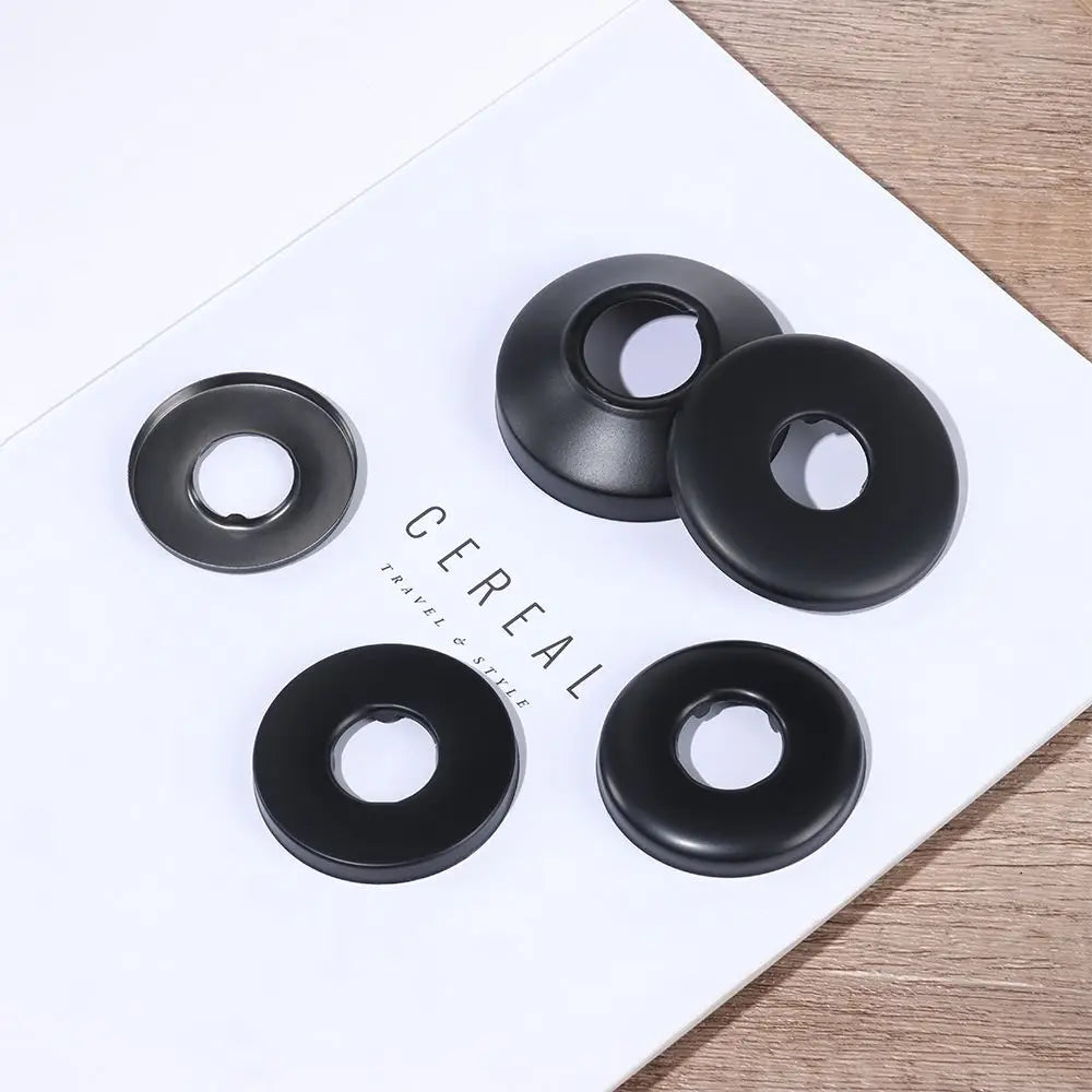 1pcs Black Shower Faucet Decorative Cover Chrome Finish