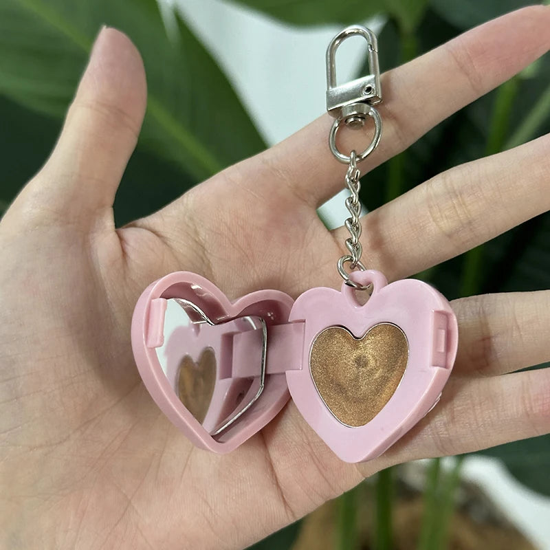 Mini Diy Plastic Box Keychain Mirror Storage In