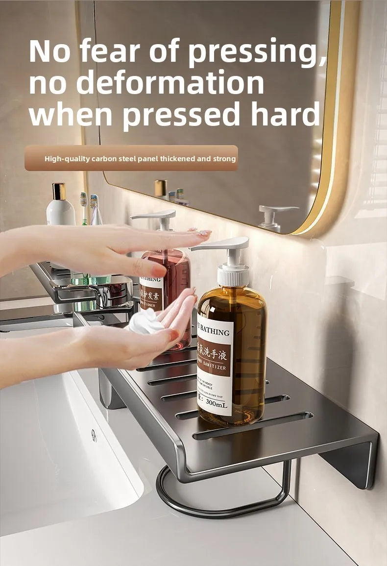 No Drill Stainless Steel Sink Organizer Wall Mounted