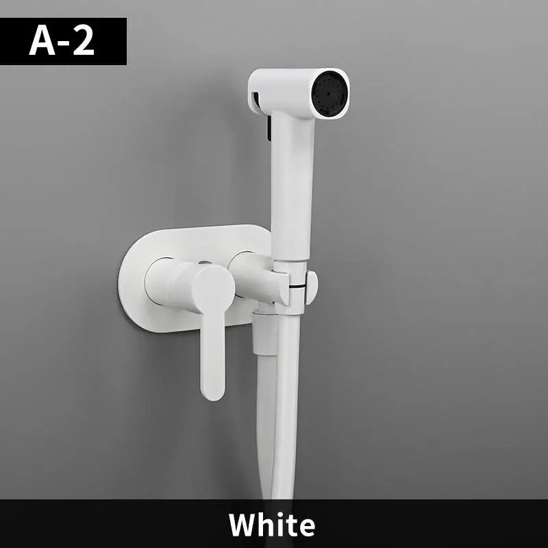 Brass Wall Mount Toilet Bidet Sprayer Faucet Cold