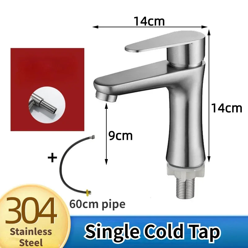 Elyn 304 Stainless Steel Bathroom Faucets Deck Mounted