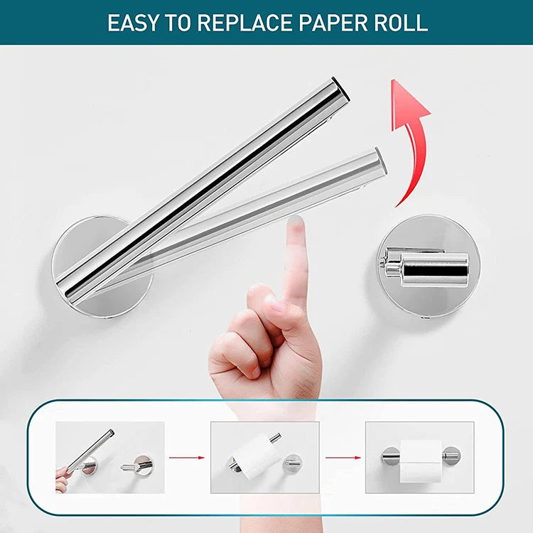 Stainless Steel Toilet Paper Holder Wall Mounted Toilet