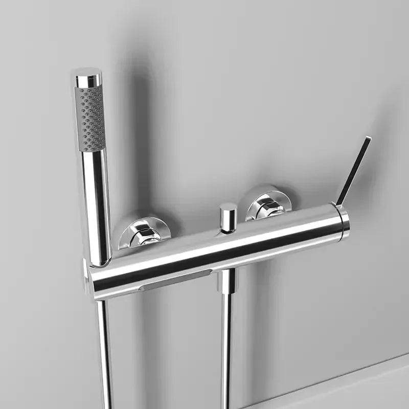 Brushed Gold Bathroom Shower Faucet Wall Mounted Waterfall
