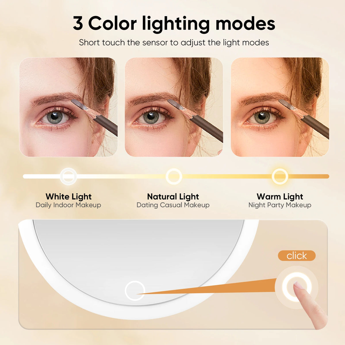 30x Magnifying Vanity Mirror Lights Touch Screen Led