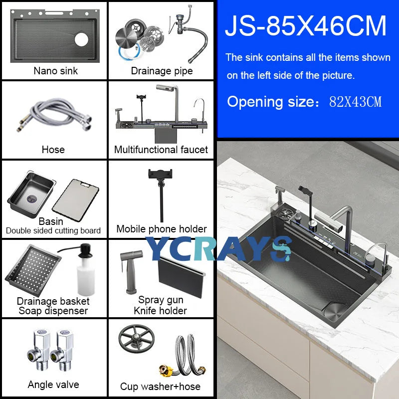 Nano Sink Phone Knife Holder High Pressure Sprayer