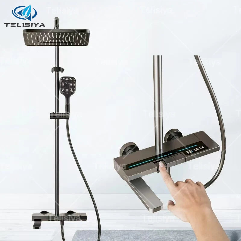 Cold Water Shower Bathroom Piano Keys Digital Display