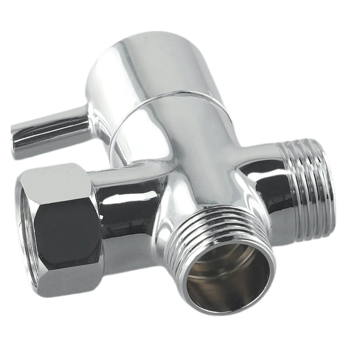 Way Brass Diverter Valve T-Adapter Converter Chrome Shower