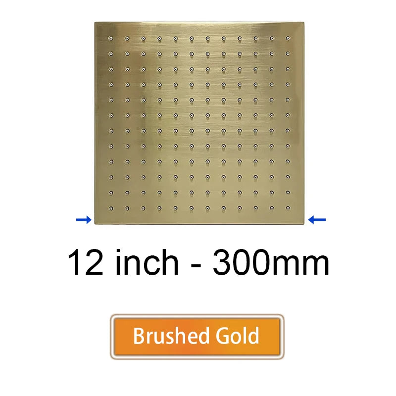 Brass Square Rain Shower Head Quality Bathroom Bath