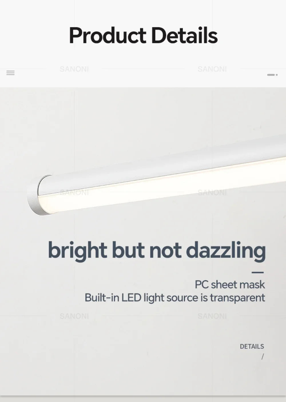 Dindalled Ip44 Bathroom Mirror Light Modern Retractable Led
