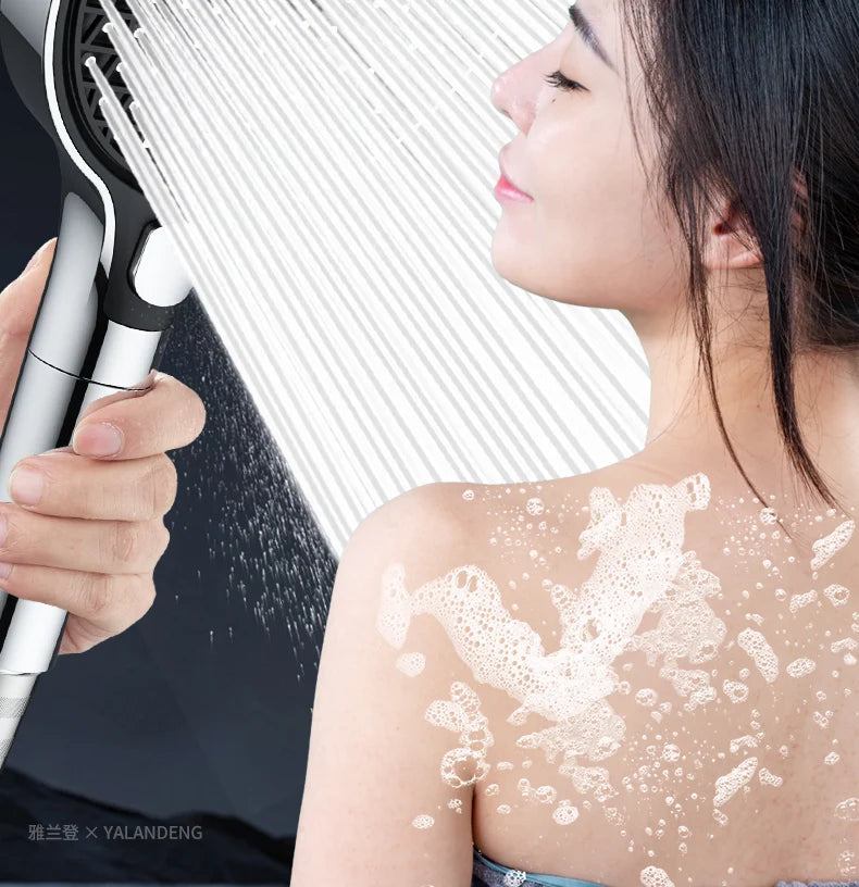 150mm Big Panel Modes Pressure Boost Shower Head