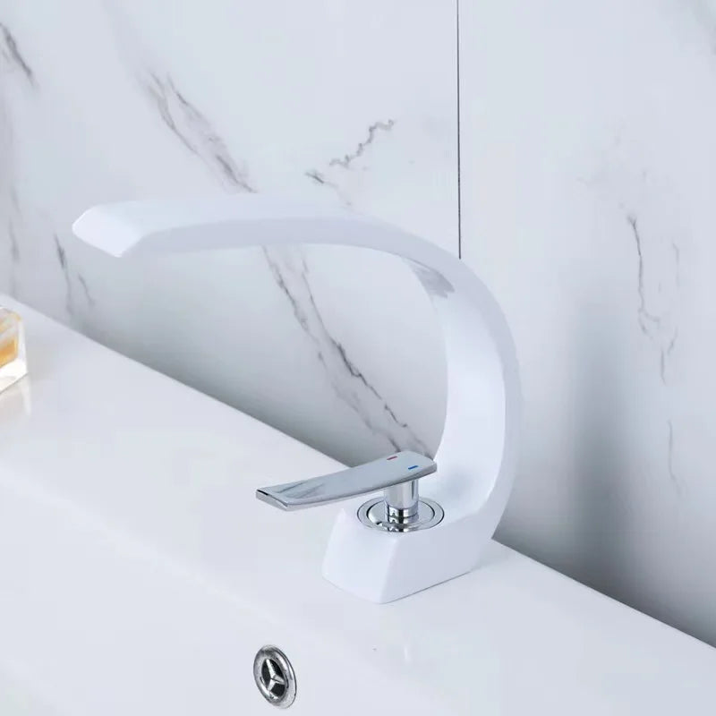 Basin Faucet Modern Bathroom Mixer Tap Black Gold