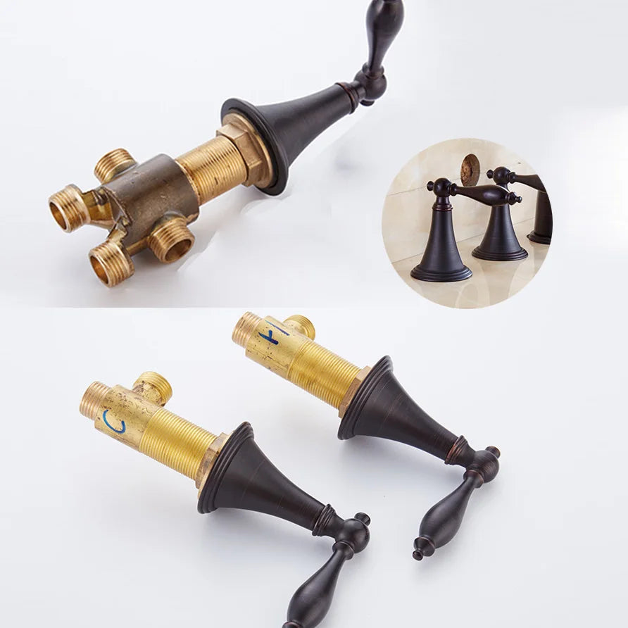 Bakala Black Cold Water Brass Switch Valve Bathtub