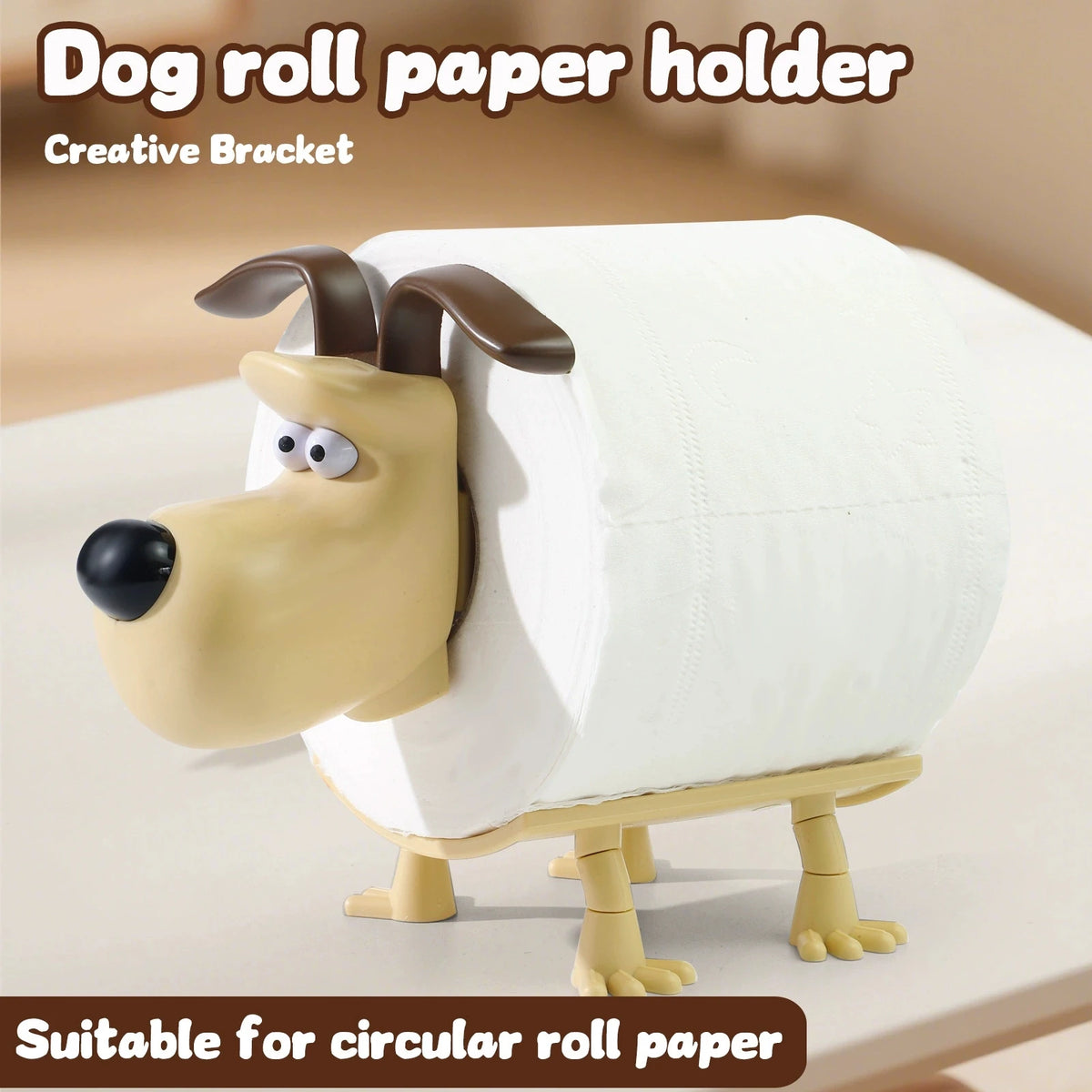 Fun Dog Raccoon Sheep Toilet Paper Holder Decor