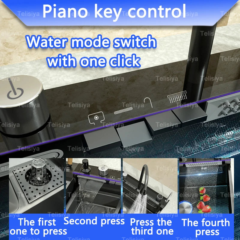 Stainless Steel Sink Trash Can Embossed Wash Basin