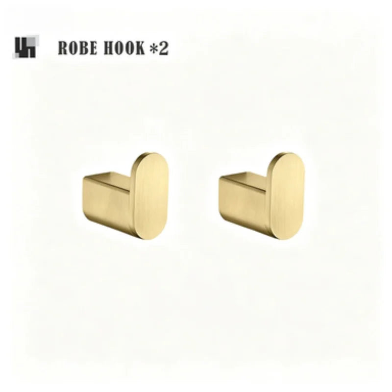 Brushed Gold Bathroom Toilet Brush Holder Toilet Paper