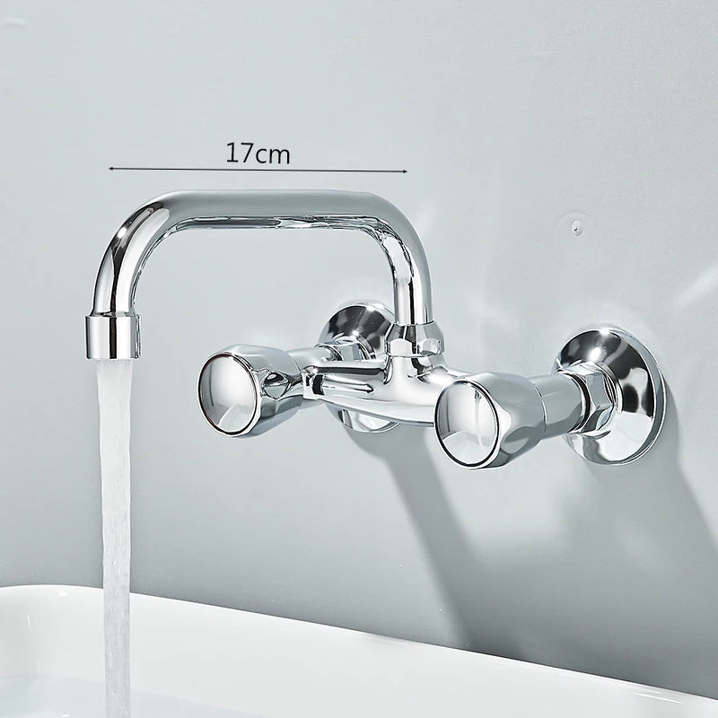 Bathroom Basin Faucet Wall Mounted 360 Degree Rotate