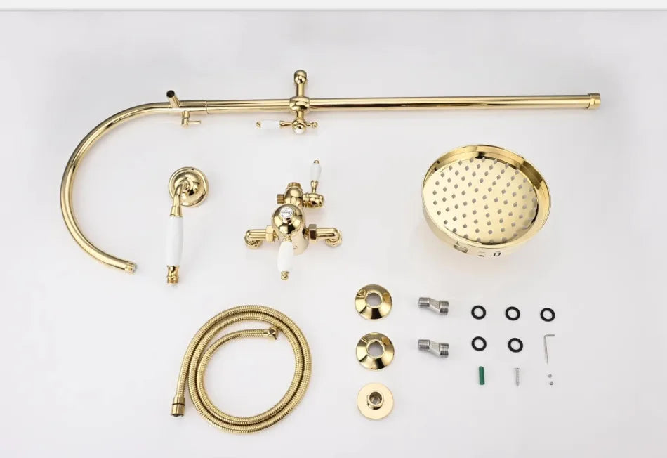 Tuqiu Bathroom Shower Faucet Brass Bathroom Rainfall Shower