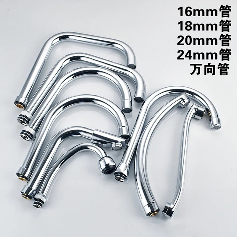 1pc Stainless Steel Sink Faucet Pipe Connection Saving