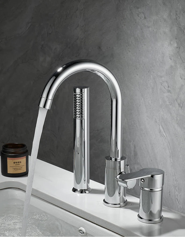 Bathroom Bathtub Shower Faucet Swivel Tub Spout Handhold