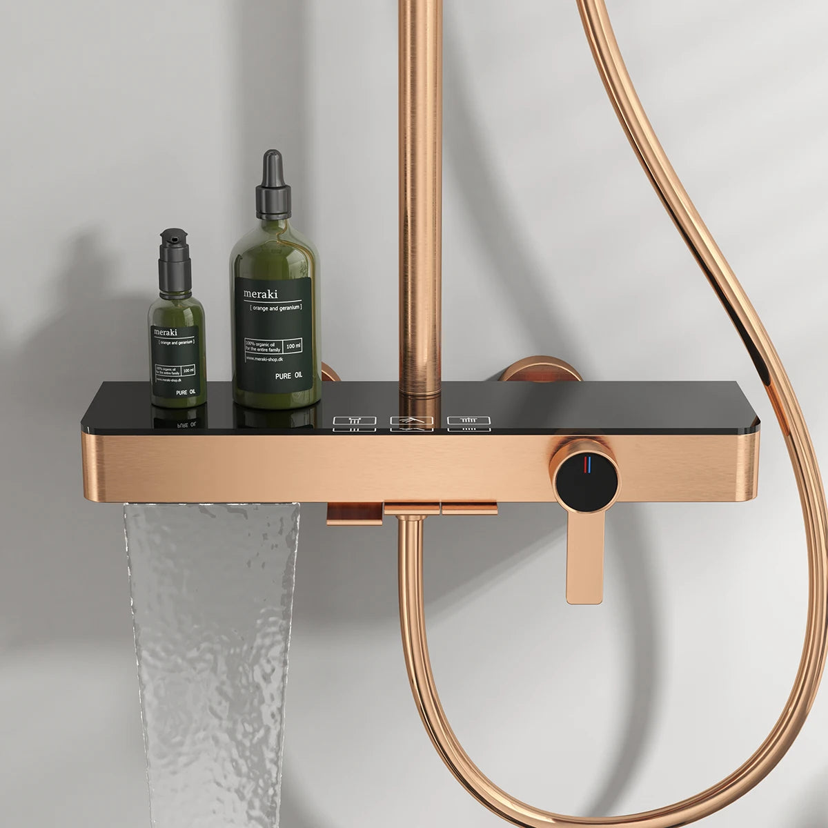 Cold Waterfall Piano Bathroom Shower 12 Inch Rain