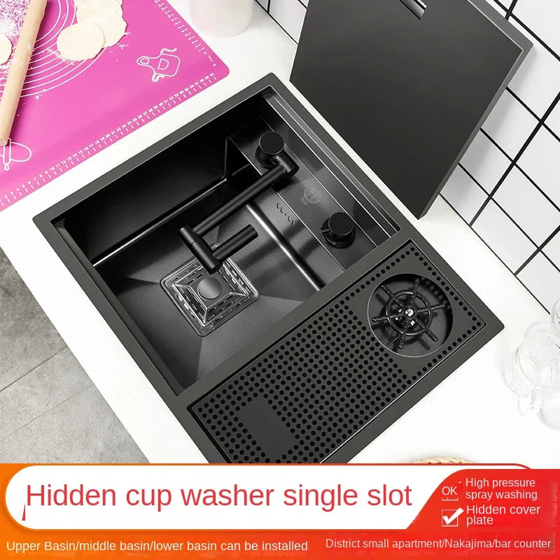 55cmx45cm Sink Nano 304 Stainless Steel Vegetable Wash