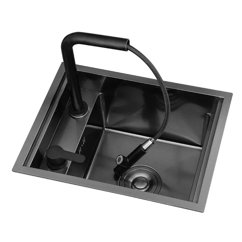 Nano Hidden Bar Sink Black Folding Faucet Mini