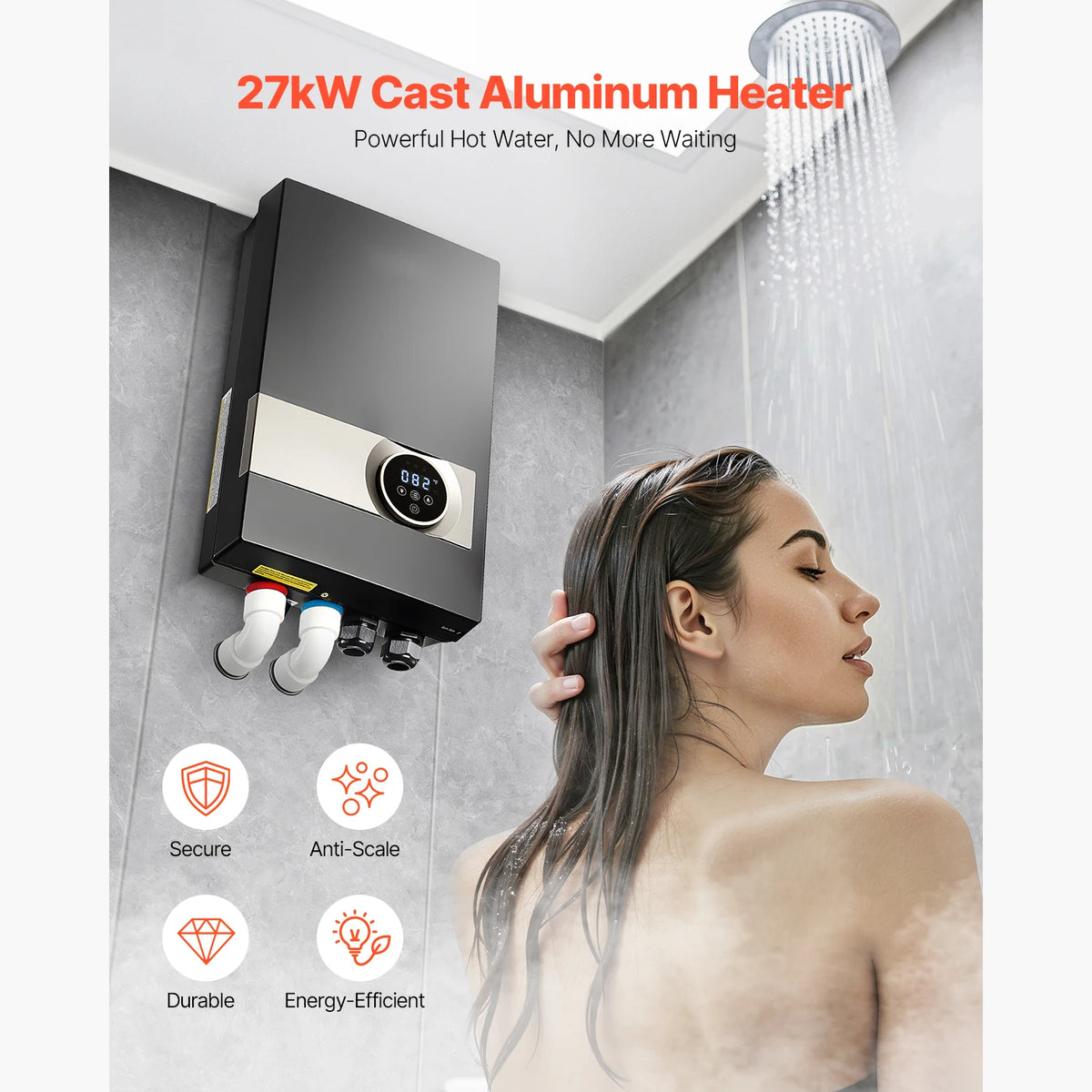 Succebuy Tankless Electric Water Heater 27kw Instant Water