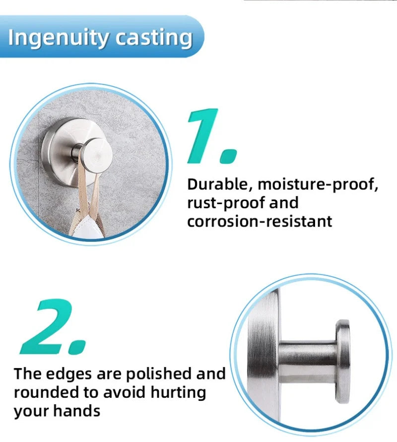 Suction Cup Hooks Towel Coat Bath Robe Hook