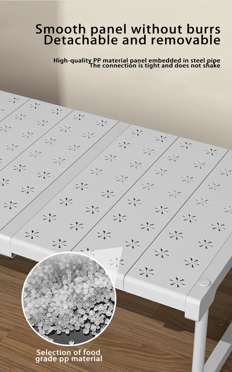 Wardrobe No-Punch Multi-Layer Retractable Adjustable Shelves
