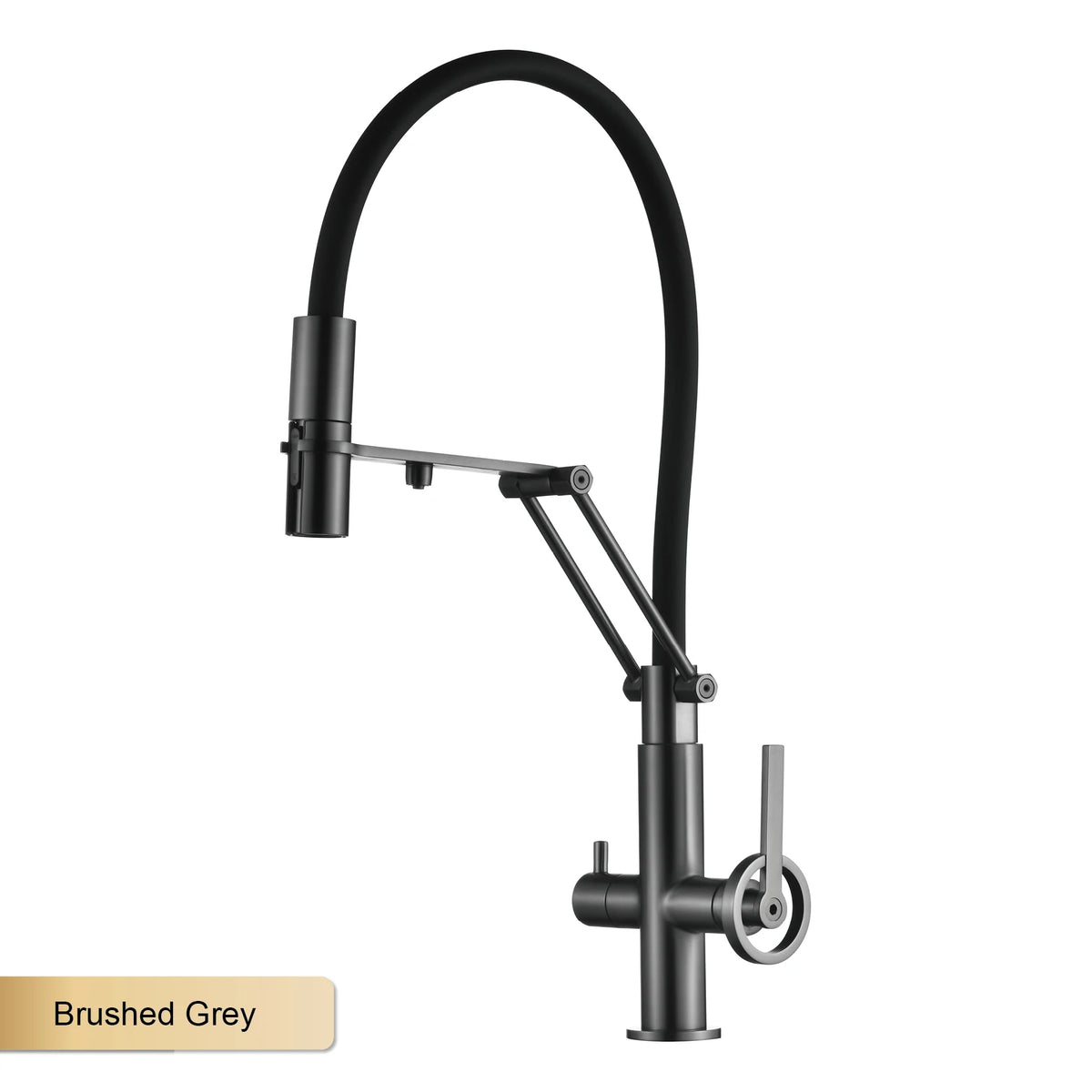 Gun Gray Brass Island Style Faucet Filtered Water