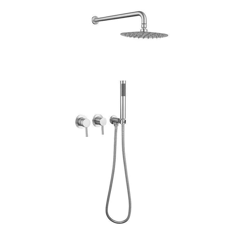 Monite Rainfall Shower Faucet Brushed Nickel Bathroom Shower