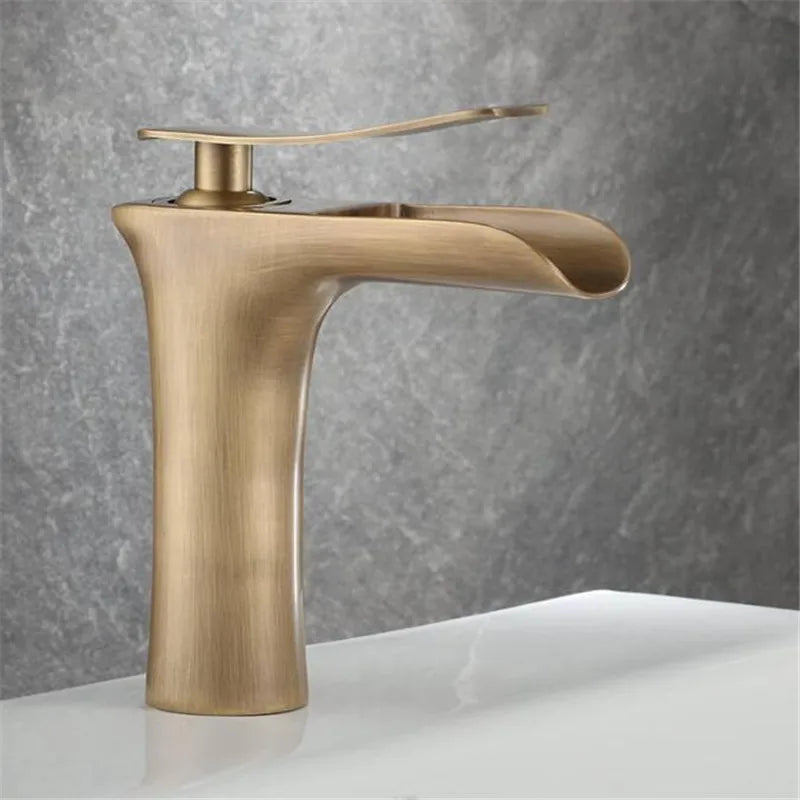 Antique Bronze Bathroom Faucet Basin Faucets & Cold