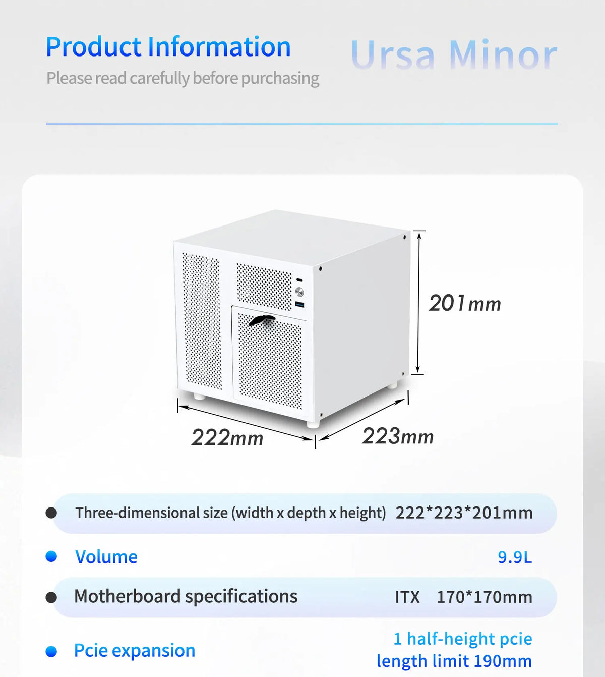 Ursa Minor 4-Bay Nas Chassis Sfx Power Supply