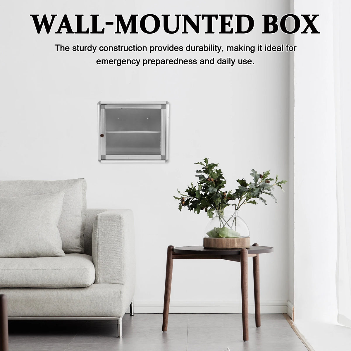 Medicine Case First Aid Case Wall Mount Aluminium