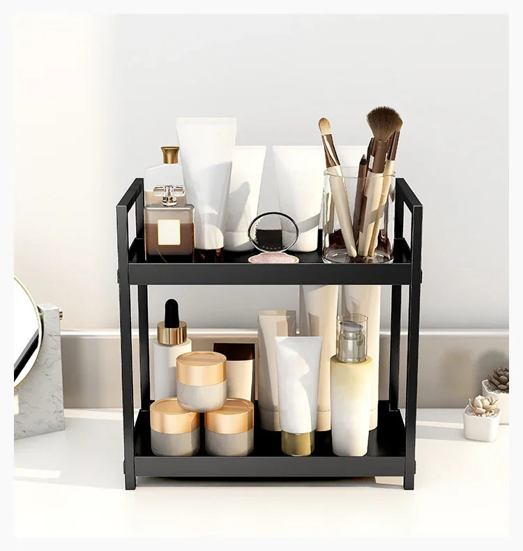 Tier Desktop Storage Rack Cosmetics Desk Office Stationery