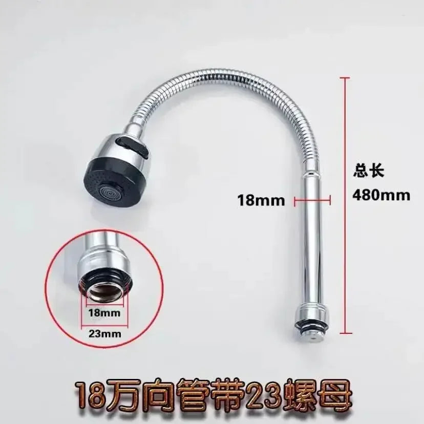 1pc Stainless Steel Sink Faucet Pipe Connection Saving