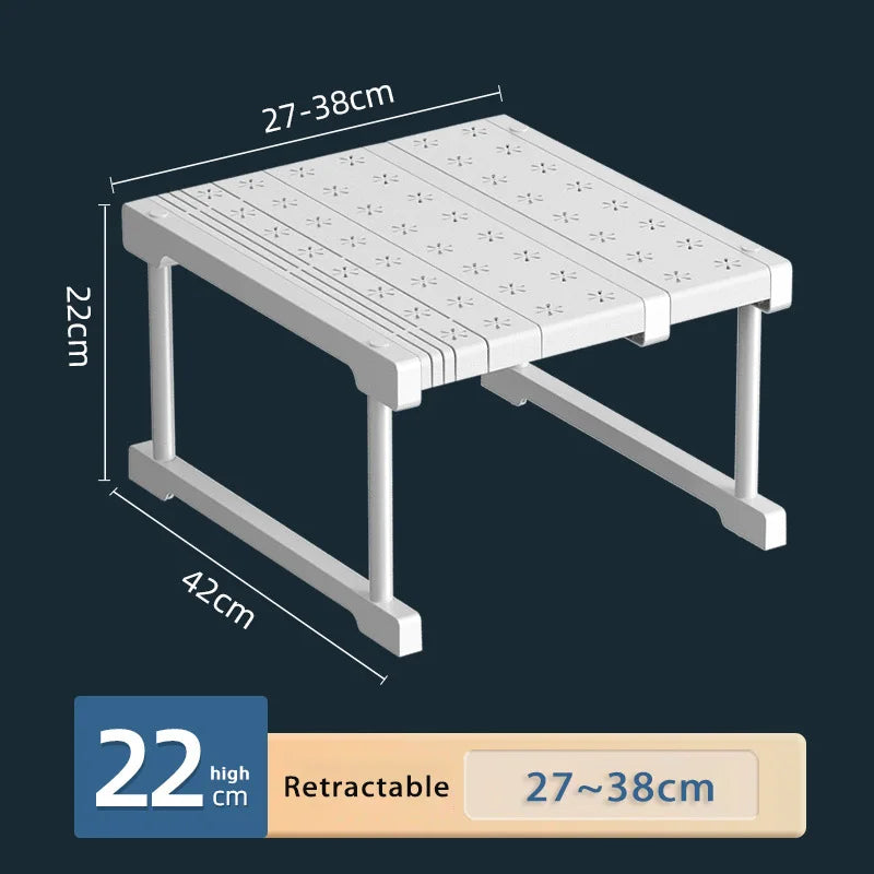 Wardrobe No-Punch Multi-Layer Retractable Adjustable Shelves