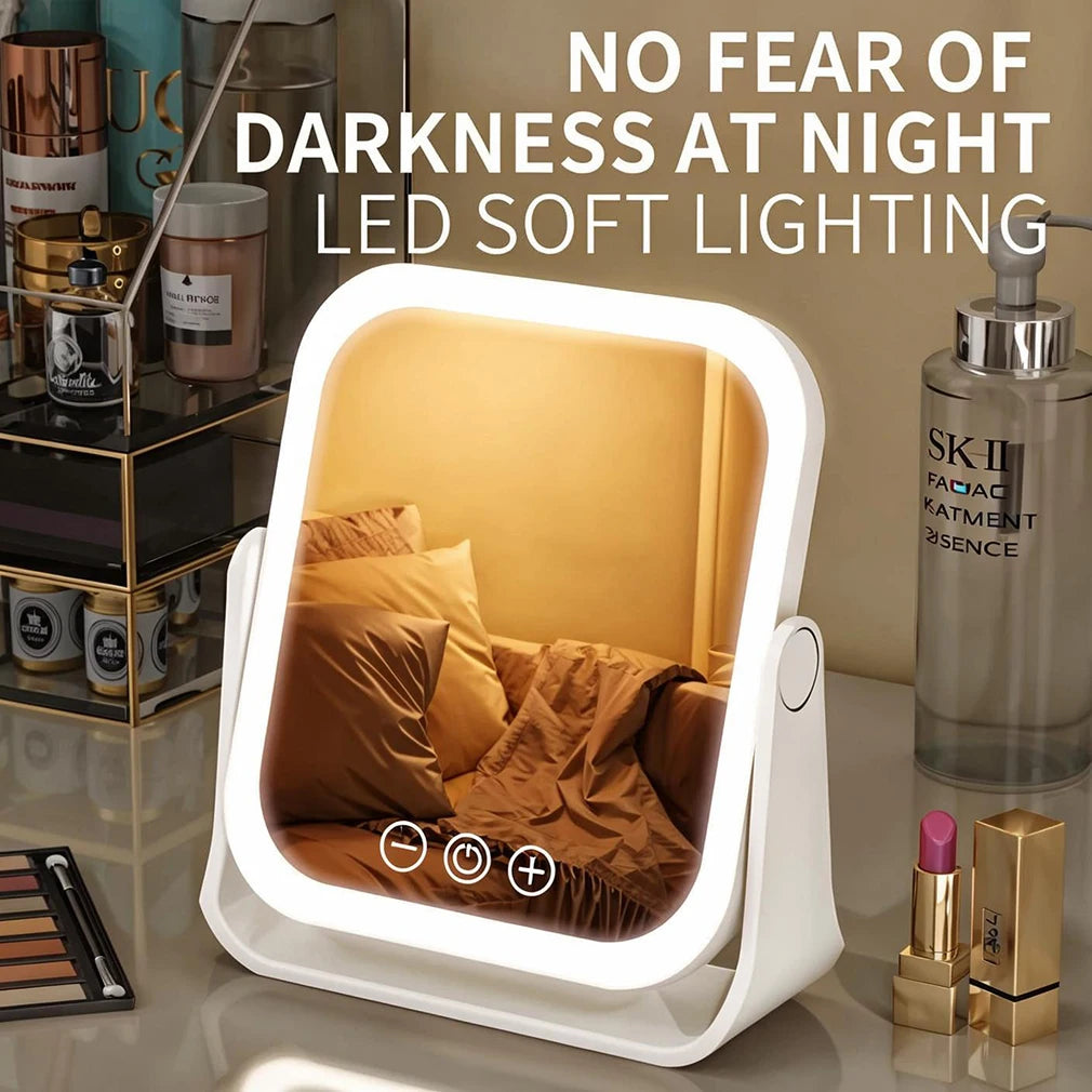 Colors Led Makeup Mirror Wireless Eversible Dimmable Touch