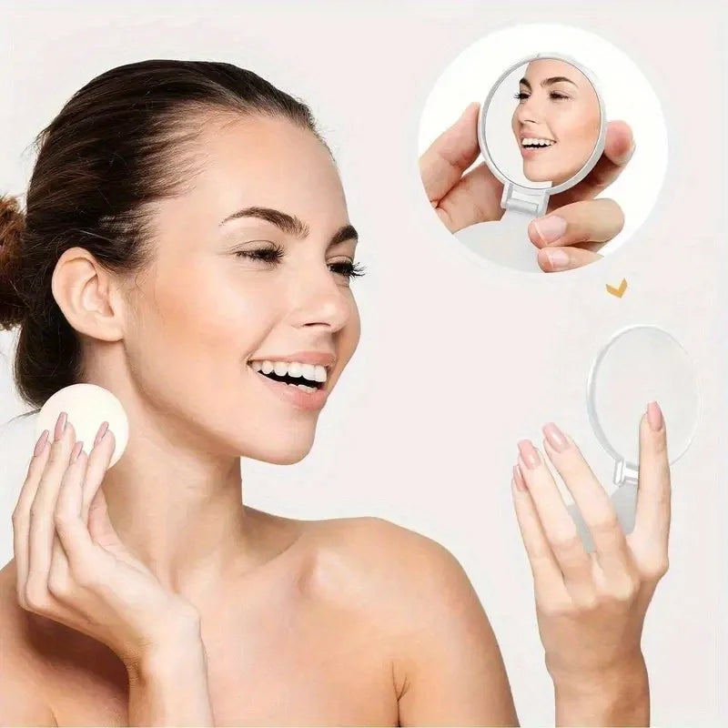 100pcs Mini Folding Makeup Mirror Circular Pocket Mirror