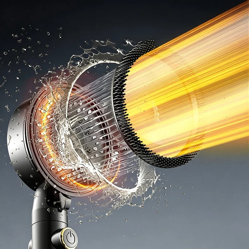 Modes High Pressure Turbo Shower Head Spa Massage