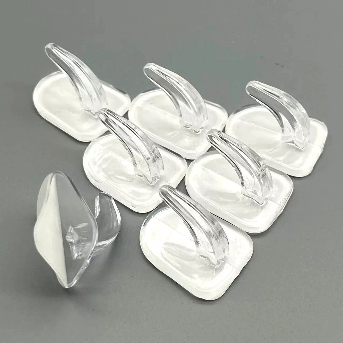 Transparent Strong Adhesive Mini Hook Door Bathroom Mirror
