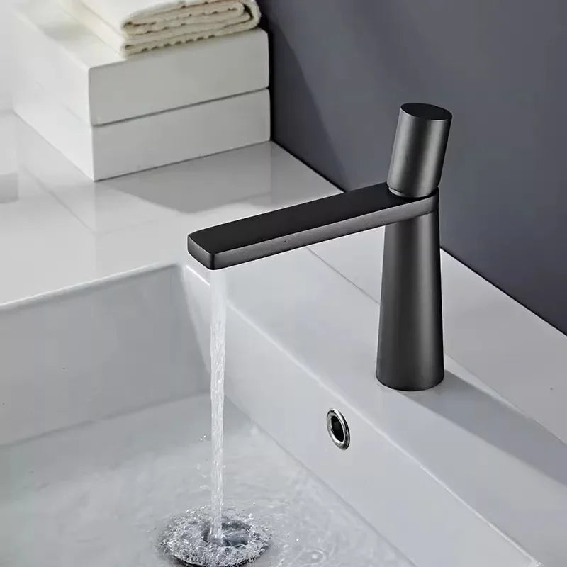Black Bathroom Faucet Gray Basin Faucets & Cold
