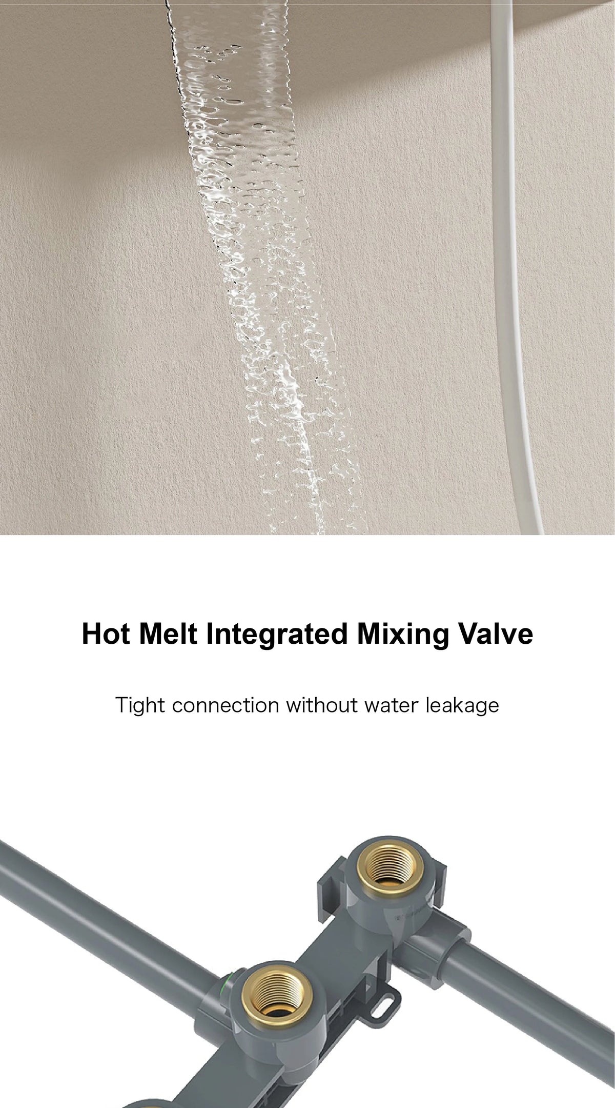 Luxury Ceiling Thermostatic Shower System Black Brass Function