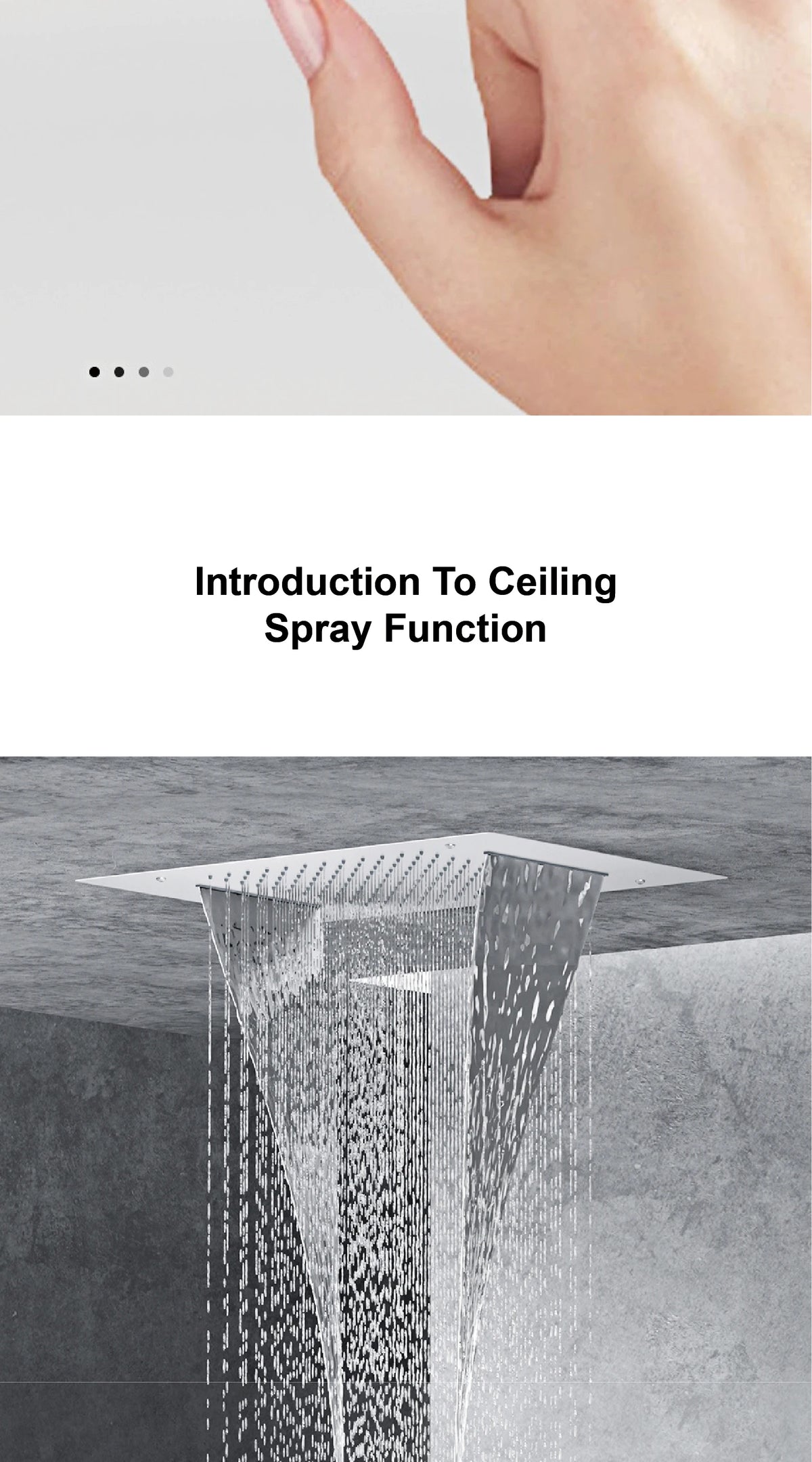 Gun Gray Brass Ceiling Constant Temperature Shower System